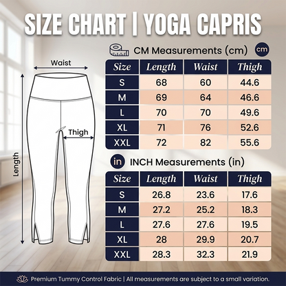 Stretchy Tummy Control Yoga Capris for Women