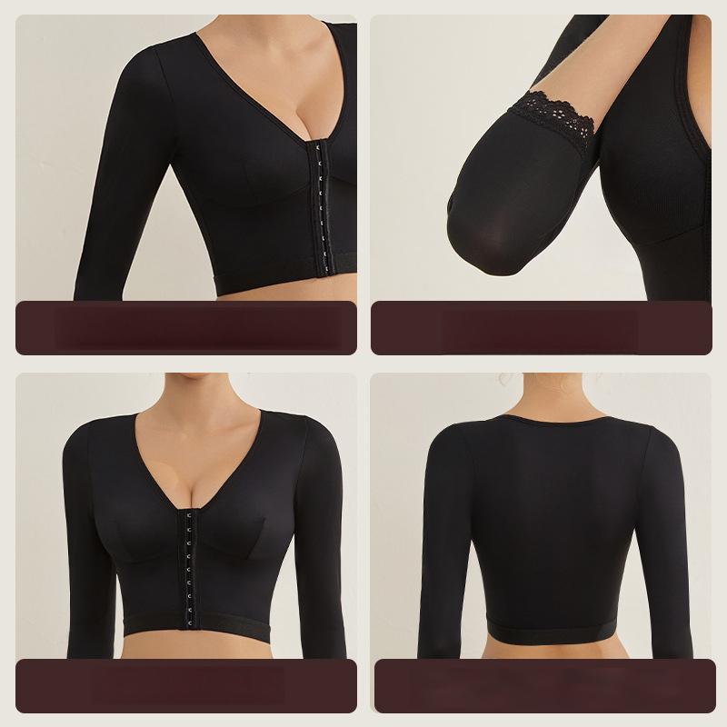 Women’s V-Neck Compression Top with Front Closure