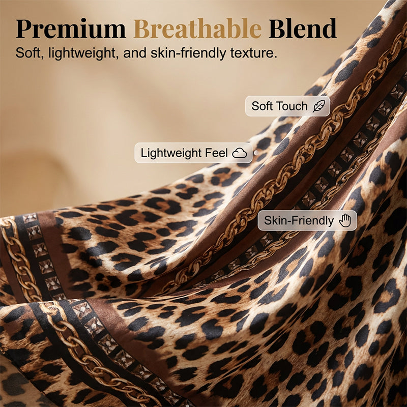 Animal Print Halter V-Neck Maxi Dress