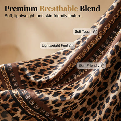 Animal Print Halter V-Neck Maxi Dress