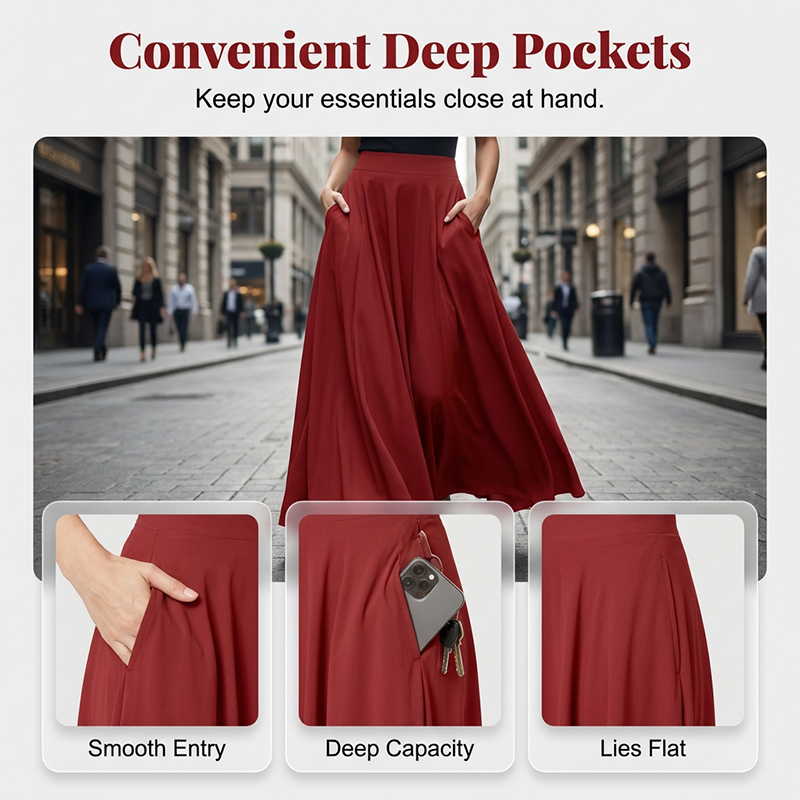 Figure-Flattering A-Line Maxi Skirt