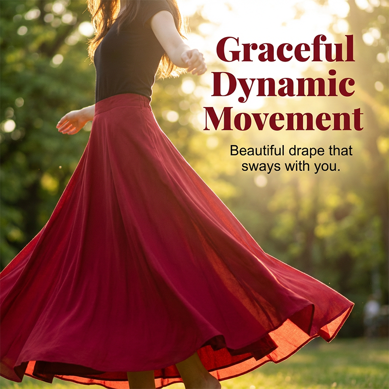 Figure-Flattering A-Line Maxi Skirt
