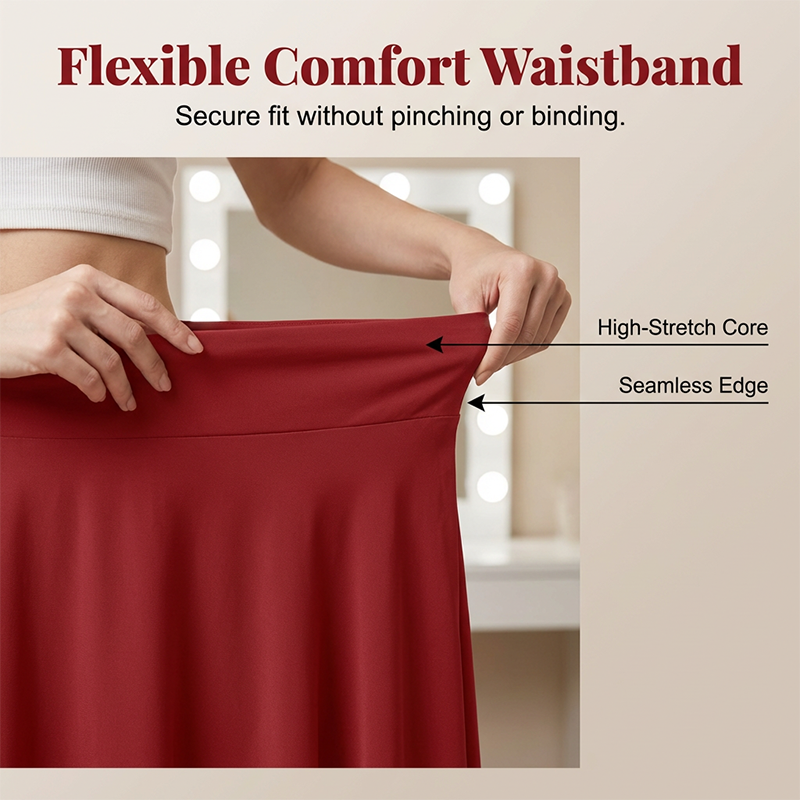 Figure-Flattering A-Line Maxi Skirt