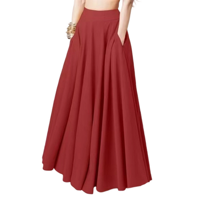 Figure-Flattering A-Line Maxi Skirt