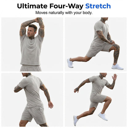 Men's Athletic T-Shirt & Shorts 2-Piece Set 💪 The Ultimate Men's Fitness Set🏋️‍♂️