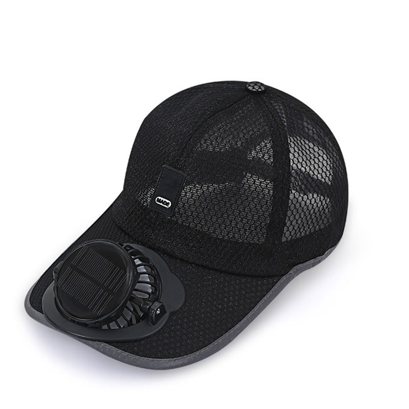 🔥Hot Sale🔥Breathable Baseball Cap with Solar FanAdults Mesh Baseball Cap Fishing Beach Hats with Solar Fan, Summer UV Protection Sun Hat, Solar Powered/USB Charging Sunhat