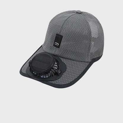 🔥Hot Sale🔥Breathable Baseball Cap with Solar FanAdults Mesh Baseball Cap Fishing Beach Hats with Solar Fan, Summer UV Protection Sun Hat, Solar Powered/USB Charging Sunhat