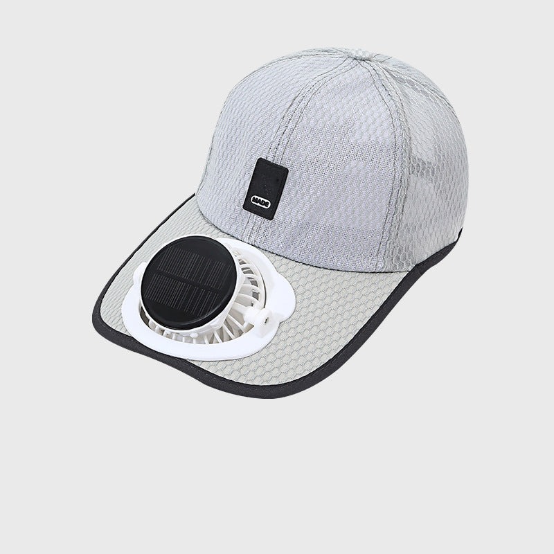 🔥Hot Sale🔥Breathable Baseball Cap with Solar FanAdults Mesh Baseball Cap Fishing Beach Hats with Solar Fan, Summer UV Protection Sun Hat, Solar Powered/USB Charging Sunhat