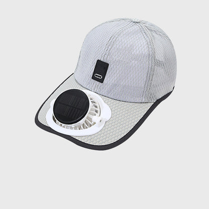 🔥Hot Sale🔥Breathable Baseball Cap with Solar FanAdults Mesh Baseball Cap Fishing Beach Hats with Solar Fan, Summer UV Protection Sun Hat, Solar Powered/USB Charging Sunhat