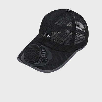 🔥Hot Sale🔥Breathable Baseball Cap with Solar FanAdults Mesh Baseball Cap Fishing Beach Hats with Solar Fan, Summer UV Protection Sun Hat, Solar Powered/USB Charging Sunhat