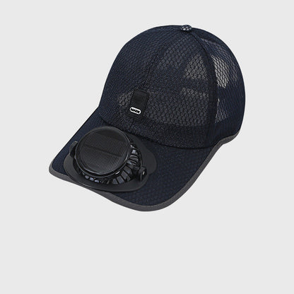 🔥Hot Sale🔥Breathable Baseball Cap with Solar FanAdults Mesh Baseball Cap Fishing Beach Hats with Solar Fan, Summer UV Protection Sun Hat, Solar Powered/USB Charging Sunhat