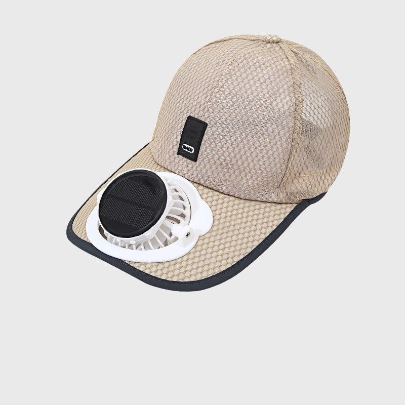 🔥Hot Sale🔥Breathable Baseball Cap with Solar FanAdults Mesh Baseball Cap Fishing Beach Hats with Solar Fan, Summer UV Protection Sun Hat, Solar Powered/USB Charging Sunhat