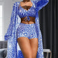 📢📢50% OFF !! ⏰Women's 3-Piece Geometric Print Swimwear Set