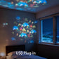 Ocean Wave Projector Light – Dynamic Rotating Aurora, Adjustable Brightness, Rechargeable