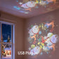Ocean Wave Projector Light – Dynamic Rotating Aurora, Adjustable Brightness, Rechargeable