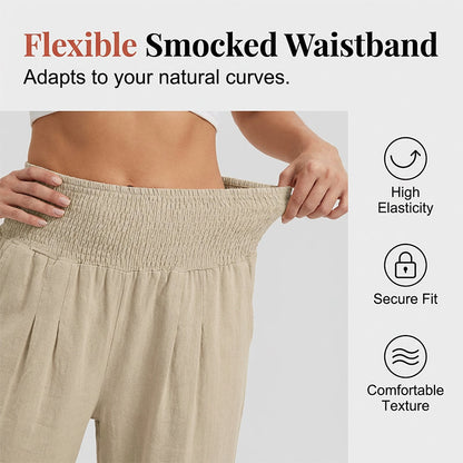 👖 Women’s Lightweight Elastic Waist Crop Pants (S-3XL) – Comfortable, Flowy & Perfect for Casual Summer Outfits ✨🌿