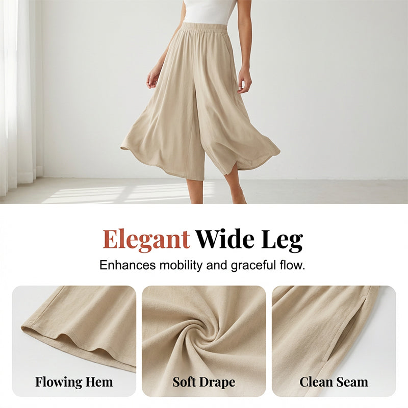 👖 Women’s Lightweight Elastic Waist Crop Pants (S-3XL) – Comfortable, Flowy & Perfect for Casual Summer Outfits ✨🌿