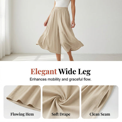 👖 Women’s Lightweight Elastic Waist Crop Pants (S-3XL) – Comfortable, Flowy & Perfect for Casual Summer Outfits ✨🌿