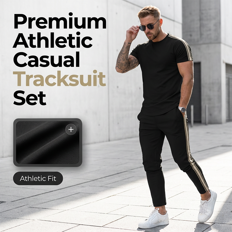 Men's Casual T-Shirt & Pants Set