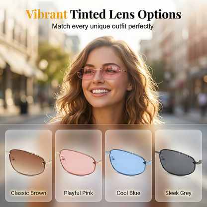 Y2K Retro Rimless Sunglasses for Women