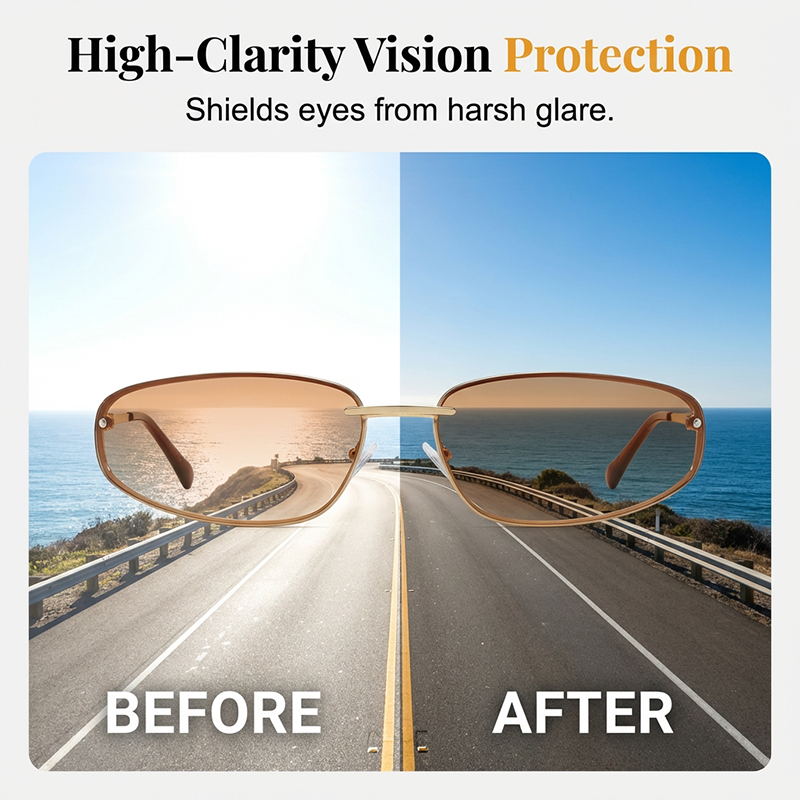 Y2K Retro Rimless Sunglasses for Women