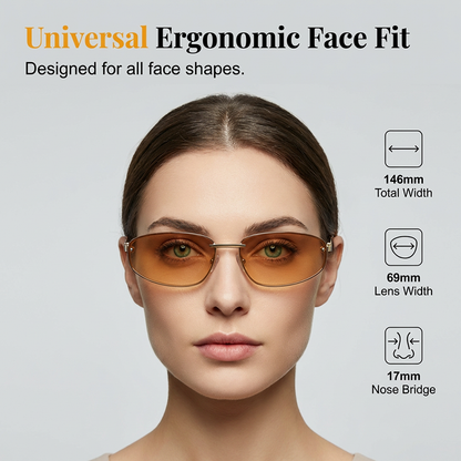 Y2K Retro Rimless Sunglasses for Women