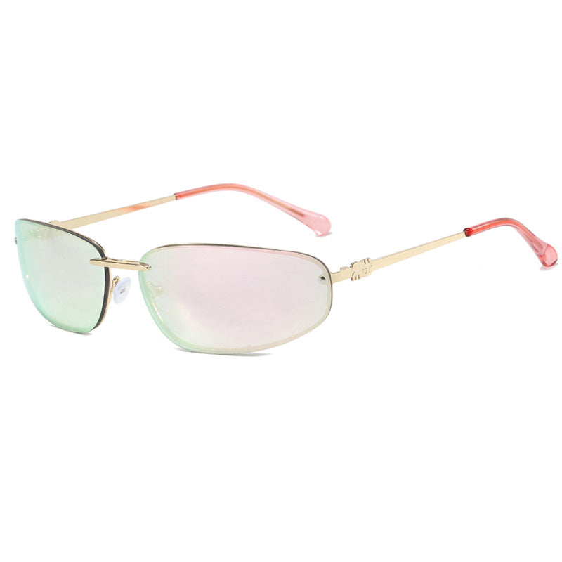 Y2K Retro Rimless Sunglasses for Women