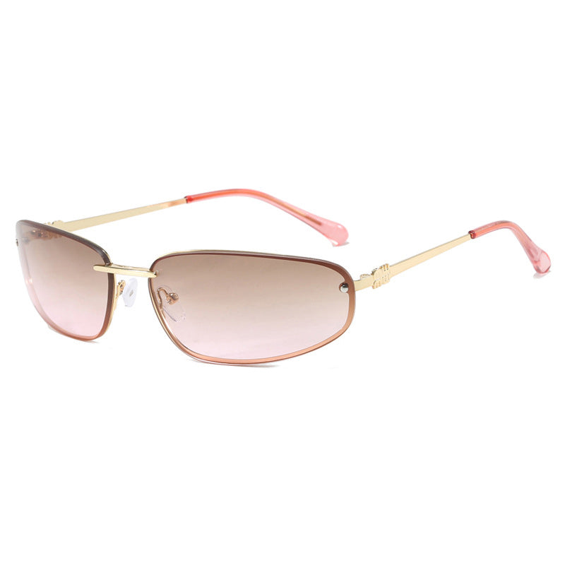 Y2K Retro Rimless Sunglasses for Women