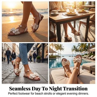 🎉 Last Day Promotion-40% OFF✨Stylish Pearl Ankle Strap Sandals