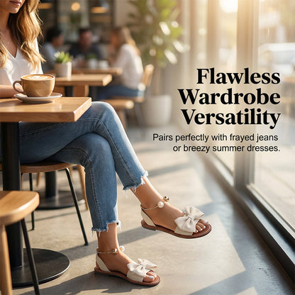 🎉 Last Day Promotion-40% OFF✨Stylish Pearl Ankle Strap Sandals