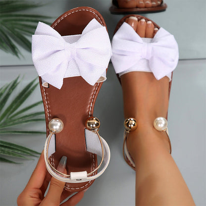 🎉 Last Day Promotion-40% OFF✨Stylish Pearl Ankle Strap Sandals