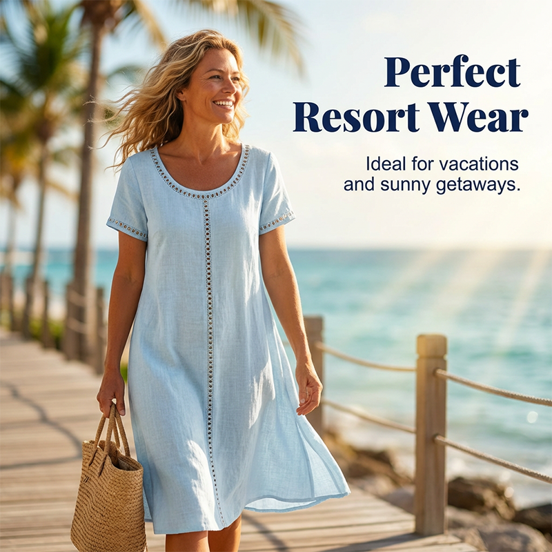 Women's Loose Fit Short Sleeve Dress