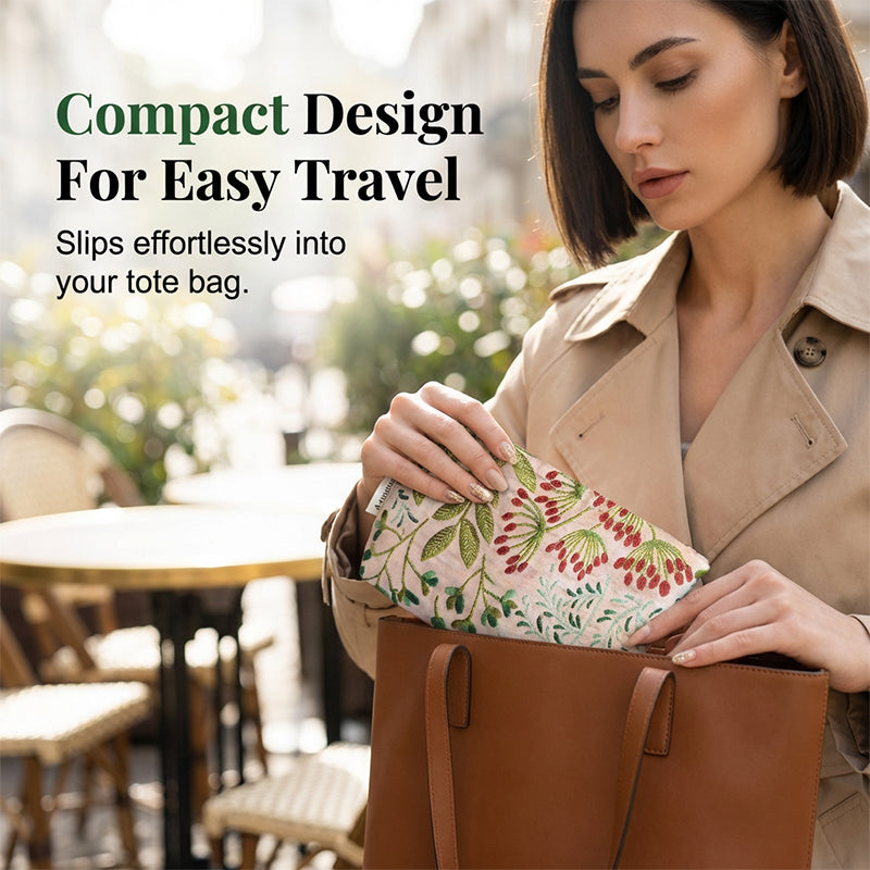 Elegant Floral Printed Cosmetic Bag