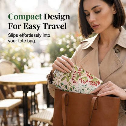 Elegant Floral Printed Cosmetic Bag
