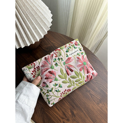 Elegant Floral Printed Cosmetic Bag