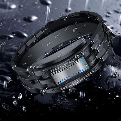 ⌚ 50% OFF NOW! 🤓 Cyberpunk Binary LED Watch – "Only Geeks Get It" – Futuristic, unique & eye-catching with blue LED display 💙