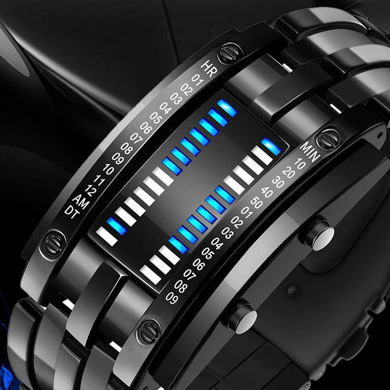 ⌚ 50% OFF NOW! 🤓 Cyberpunk Binary LED Watch – "Only Geeks Get It" – Futuristic, unique & eye-catching with blue LED display 💙