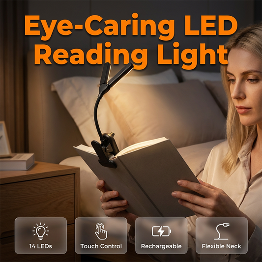 3-Color LED Clip Reading Light