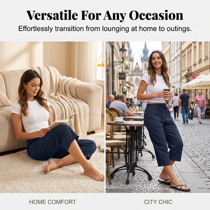 ✨Summer Hot Sale✨Women's Cotton-Linen Blend Cropped Pants