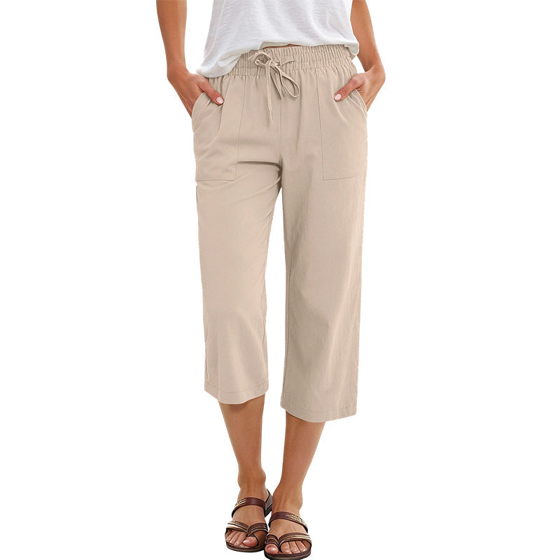 ✨Summer Hot Sale✨Women's Cotton-Linen Blend Cropped Pants