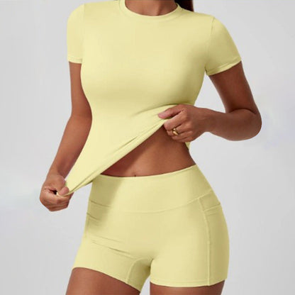 🔥Hot Sale🔥Women's High-Stretch Top and Shorts Set