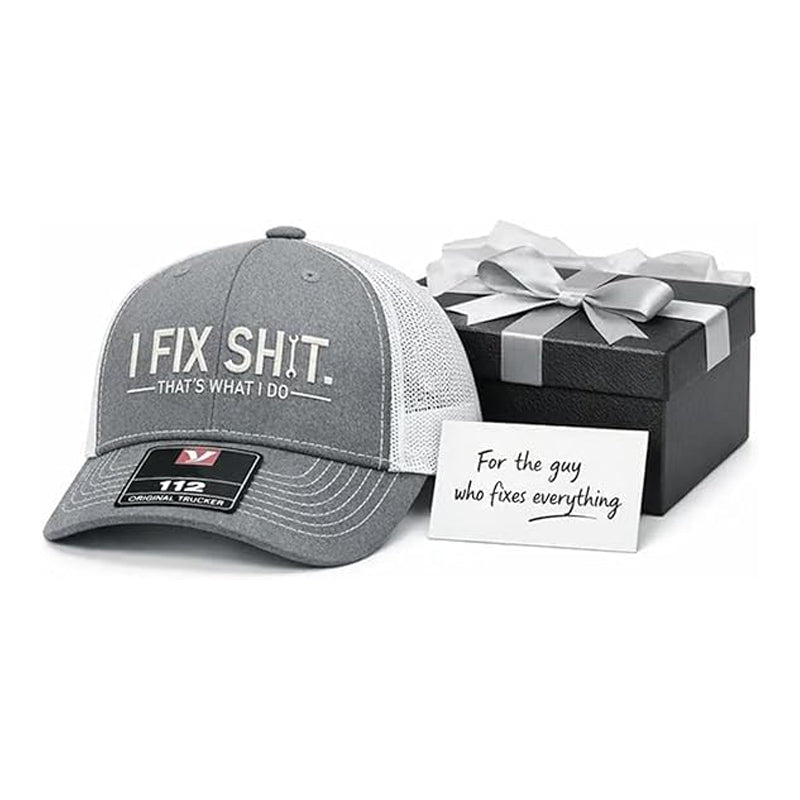 🧢 50% OFF NOW! 🛠️ "I Fix Shit" Embroidered Trucker Hat – Funny Mechanic Design, Breathable Mesh & Perfect for Workshop or Garage 🚗