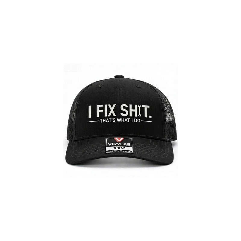 🧢 50% OFF NOW! 🛠️ "I Fix Shit" Embroidered Trucker Hat – Funny Mechanic Design, Breathable Mesh & Perfect for Workshop or Garage 🚗