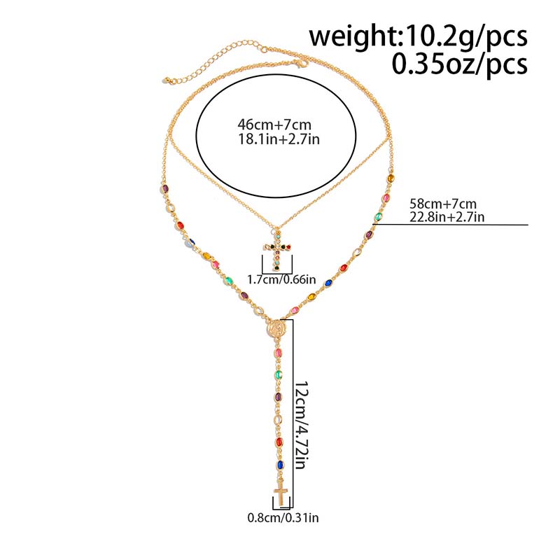 🌸LAST DAY SPECIAL PRICE!!🌸Layered Gold Cross Necklaces for Women