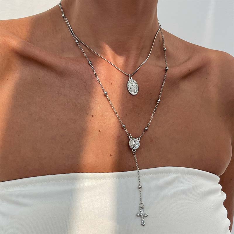 🌸LAST DAY SPECIAL PRICE!!🌸Layered Gold Cross Necklaces for Women