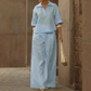Women's Casual Top & Wide-Leg Pants Set
