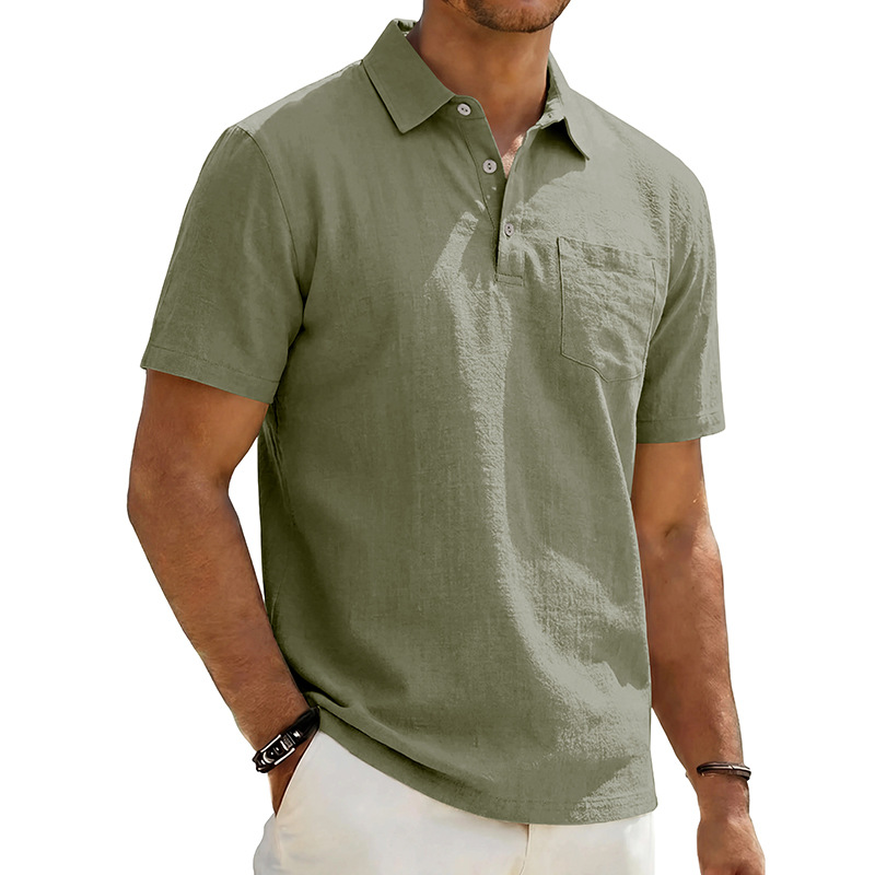 👔 LIMITED-TIME 50% OFF! 🌿 Men's Cotton Linen Short Sleeve Shirt – Breathable, Relaxed Fit, Classic Collar 🍃