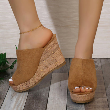 📢📢50% OFF !! ⏰Women's Casual Peep-Toe Wedge Sandals