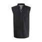 Retro Style Sleeveless T-Shirt with Three Buttons