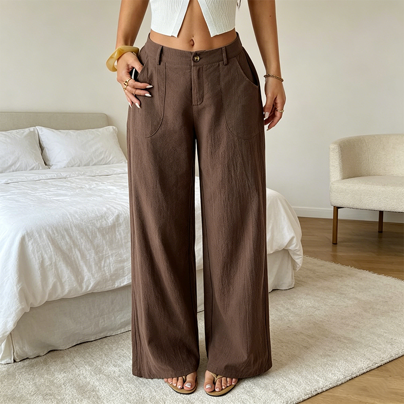 🔥LAST DAY 50% OFF ☀️🛍️Women's Summer Classical Cotton-Linen Lightweight Palazzo Pants